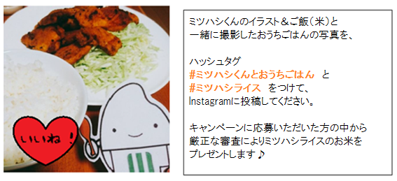 Instagram　ミツハシくんとおうちごはんキャンペーン